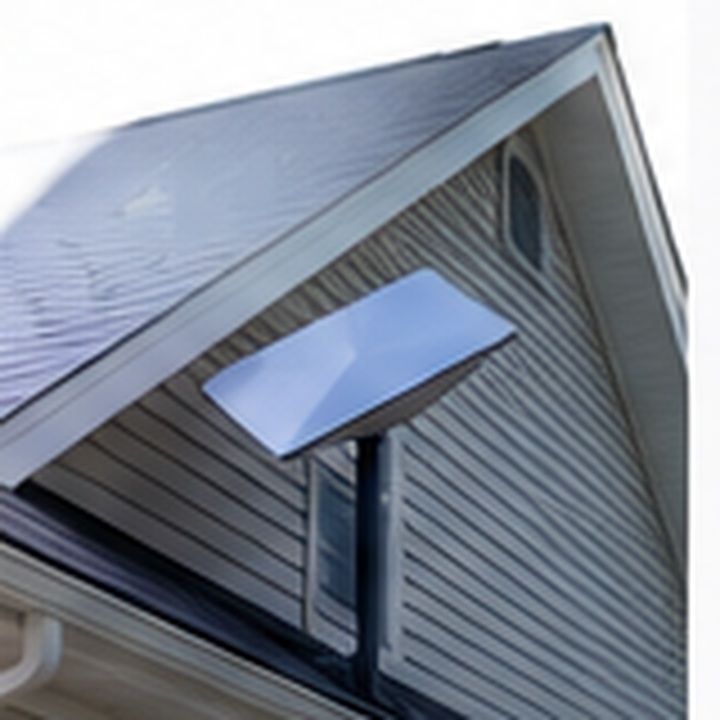 Satellite internet panel mounted on a residential property